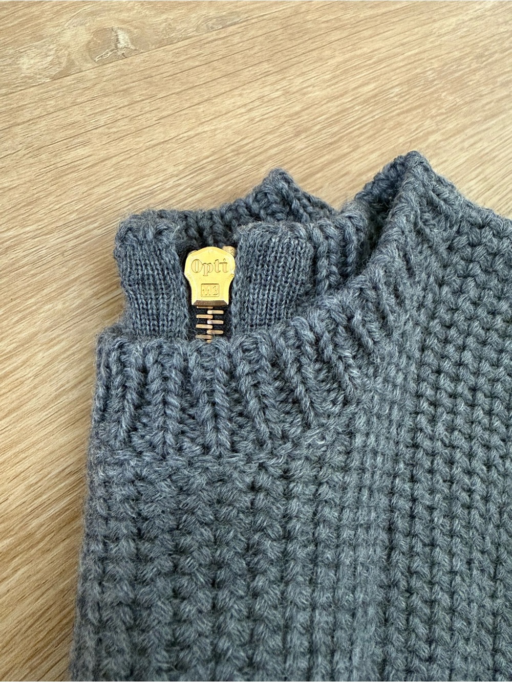 MiuMiu Short Textured Zip-Front Sweater - Gray - Picture 7 of 7